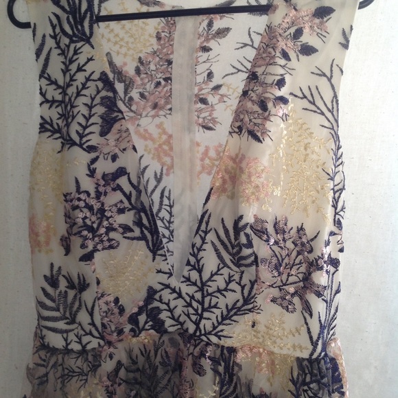 Ivory embroidered mini dress - Picture 2 of 4